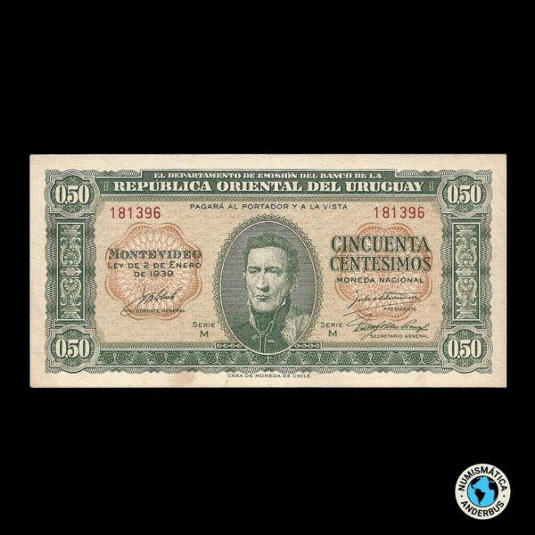 Uruguay 50 Centésimos 1939
