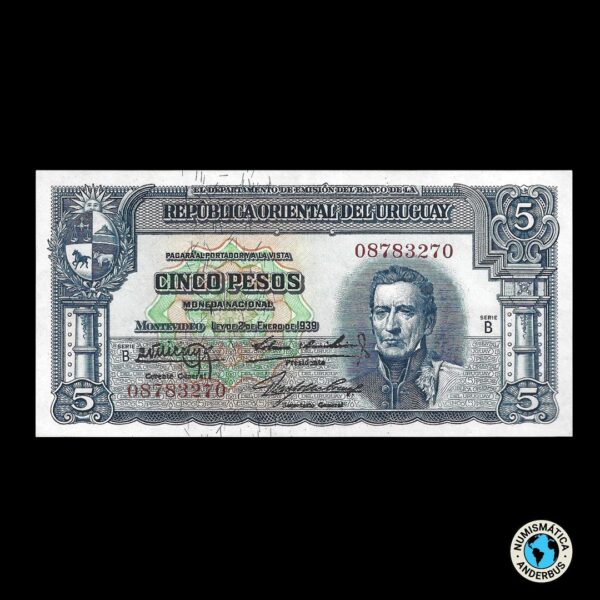 Uruguay 5 Pesos L.1939