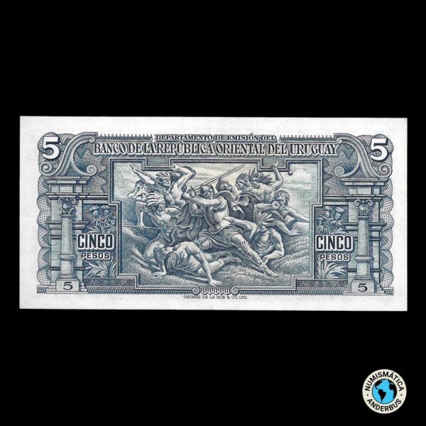 Uruguay 5 Pesos L.1939 - Imagen 2