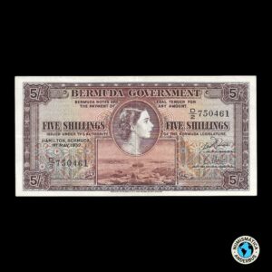 Bermuda 5 shillings 1957