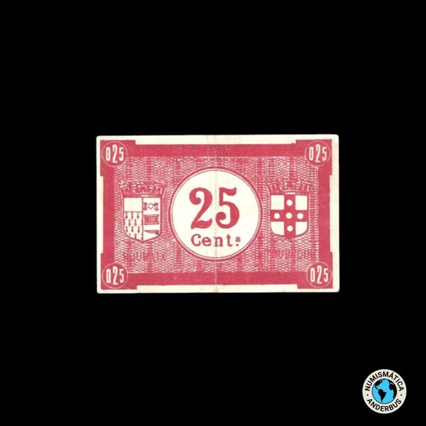 Francia Ville de Rubaix y Turcoring 25 centimes 1917 - Imagen 2