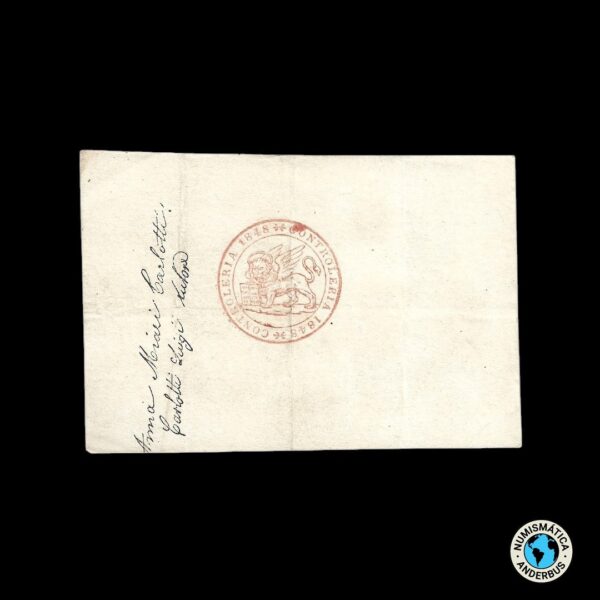 Italia - Venecia Gobierno Provisional / 3 liras 1848 - Imagen 2