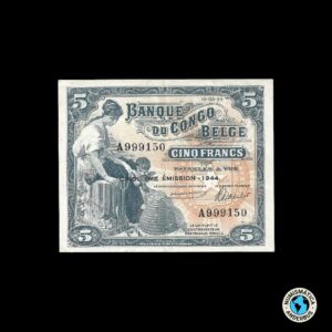 Congo Belga 5 francos 1944