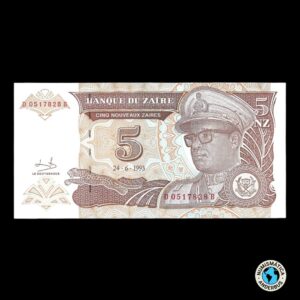 Zaire 5 nouveaux Zaire 1993