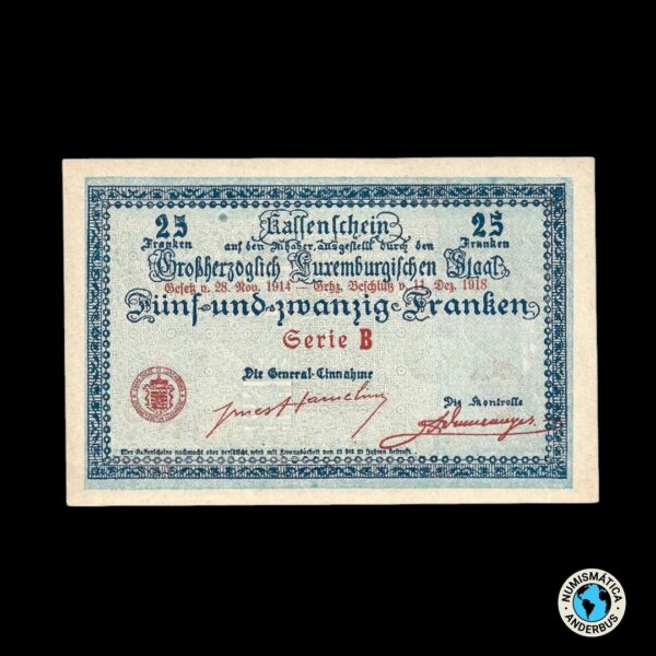 Luxemburgo 25 francos 1914-18