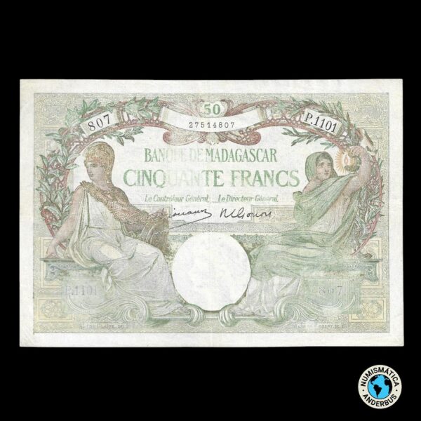 Madagascar 50 francos 1937/47