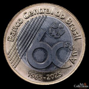 Brasil 1 real 2025 - 60 años del Banco Central de Brasil