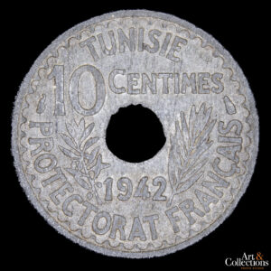 Tunez 10 centimes 1942 (AH1361) / Protectorado Frances 