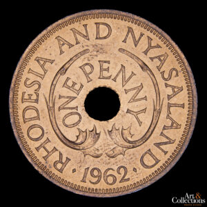 Rhodesia y Nyasaland 1 penny 1962 / Reina Elizabeth