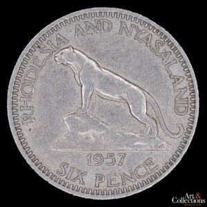 Rhodesia y Nyasaland 6 pence 1957 / Federacion