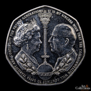 Gibraltar 50 pence 2022 - Isabel II y Carlos III