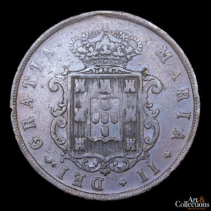 Portugal 20 reis 1851 - Reina Maria II de la casa de Braganza