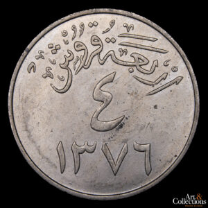 Arabia Saudita 4 ghirsh 1957 (AH1377) Rey Saud Bin Abdulaziz