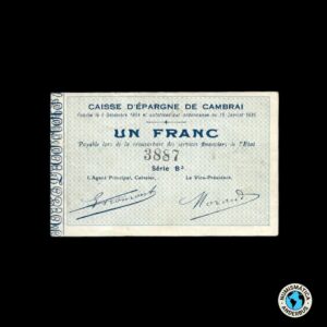 Francia 1 Franco 1914 (Cambrai - Caja De Ahorros)