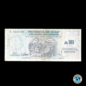 Argentina (Jujuy) 10 Australes 1986