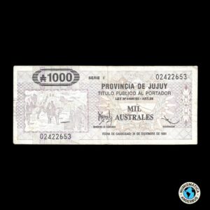 Argentina (Jujuy) 1.000 Australes 1989