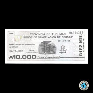 Argentina (Tucuman) 10.000 Australes 1991