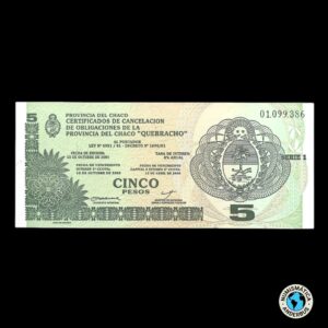 Argentina (Chaco) 5 Pesos 2001