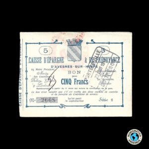 Francia 5 Francos 1915 (Avesnes - Sur - Helpe)