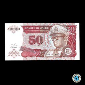 Zaire 50 nouveaux zaire 1993