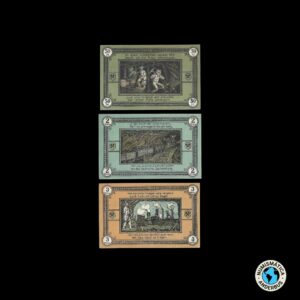 Alemania (Wattenscheio) Serie x 3 - 50 pfennig, 1 y 2 marcos 1921