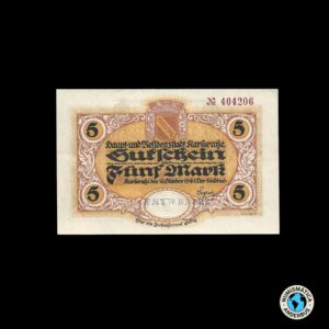 Alemania (Karlsruhe) 5 marcos 1918