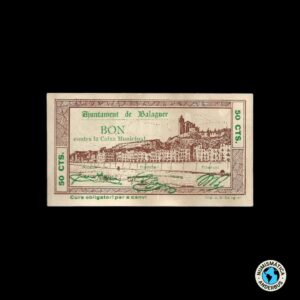 España (Balaguer) 50 centimos 1937 - "Guerra Civil" / Turró#276